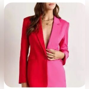 English Factory Red and Pink Blazer